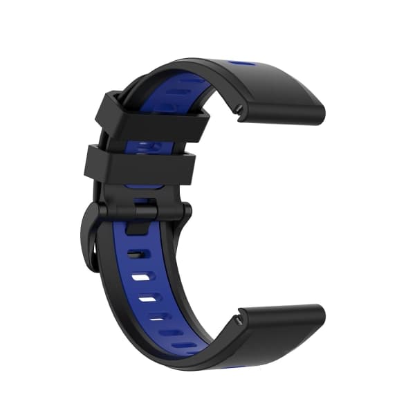Garmin Fenix 5/6 armbånd Silikon Sort blå Black blue
