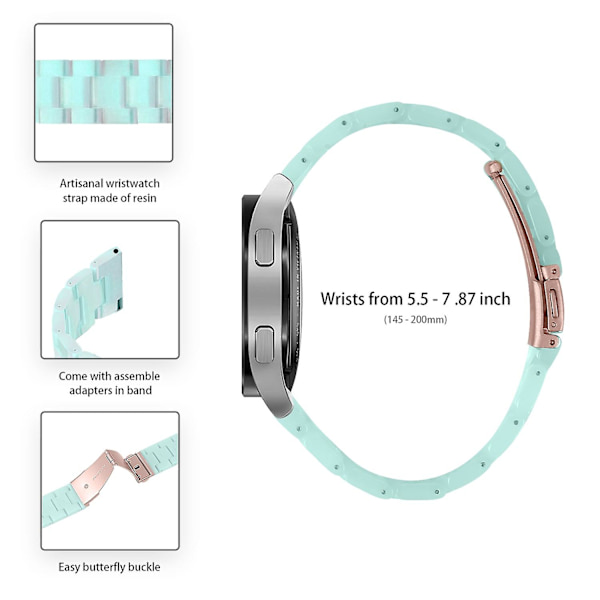 Ersättningsarmband för Garmin Vivoactive 4, 22 mm vattentätt klockarmband i harts - Fantomgrön Green Style N Garmin Vivoactive 4