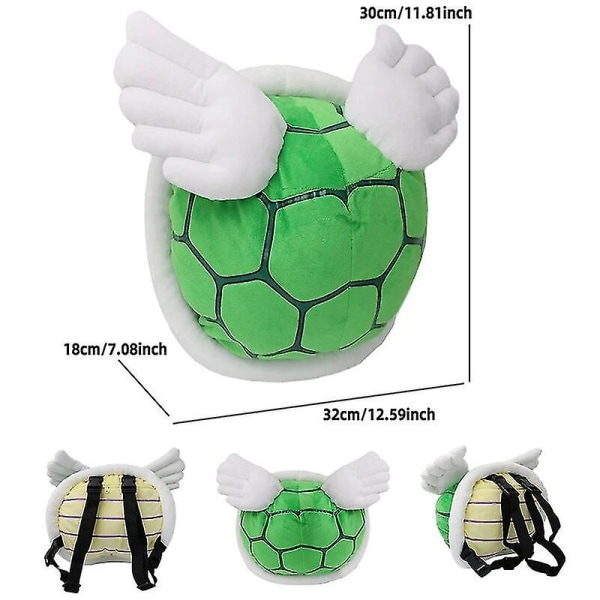 4 Style Anime Super Koopa Turtle Skoletaske Turtle Shell Grøn Bowser Plys legetøj Rygsæk Kawaii Fødselsdagsgave Style 1
