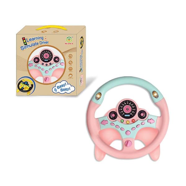 Simuleringsratt Barnleksak Simulering Pedagogisk Ratt Barnleksak pink