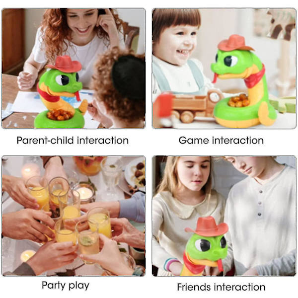 Elektrisk Rasleslange Tricky Toy, Scary Biting Snake Interaktivt Spil Multiplayer Party Spil Prank Toy