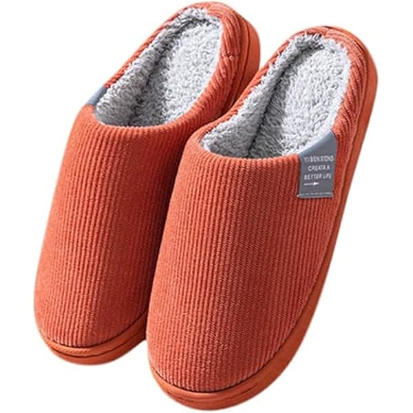 Damesko til hjemmet, Damesko til vinter, Komfortable sko, Varme patch-forede sko, Damesko til vinter Orange Orange 36-37 Orange 36-37