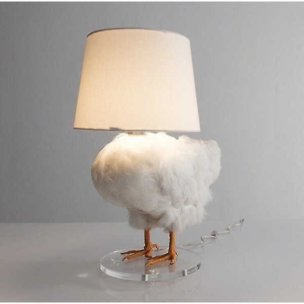 Taxidermi kycklinglampa, kycklingägglampa, 3d kycklingbordslampa Chicken head
