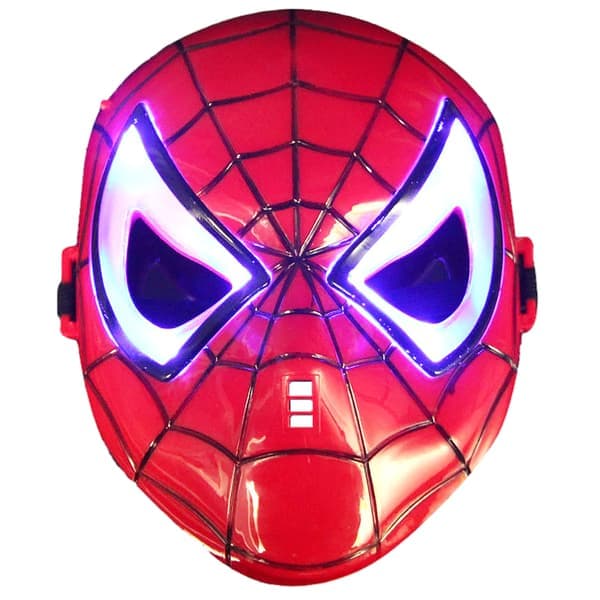 Lysende Spiderman Maske Gutter Barn Voksne Maskerade Superhelt rød