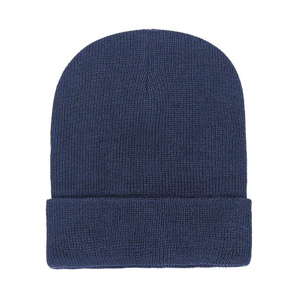 Stickad cap för värme och komfort Blue