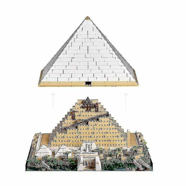 1476 stk. Den store pyramiden i Giza 21058 byggeklosser berømt modell byarkitektur gatevisning murstein sett leker gave Only Light