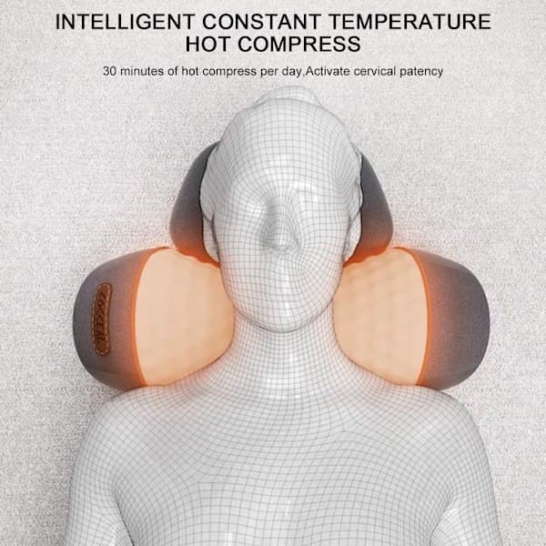 Nackmassagekudde för smärtlindring, Cervikal, Ortopedisk Kudde Enkel Rymdgrå Space Gray Ordinary，Without features