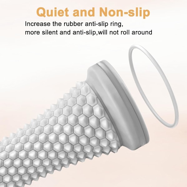 Fotmassasjerulle, muskelrullestokk for plantar fasciitt-restitusjon og avslapning av stramme muskler Grey
