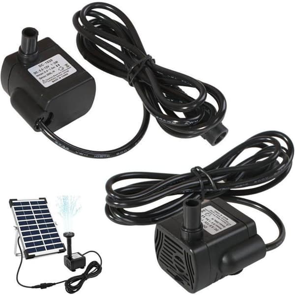 Solfontänpumpar, solvattenpumpar, DC 5.5V-12V 3W Minisolfontänpumpar, 300L/h - Inga solpaneler