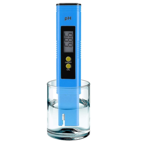Ph-måler for hydroponisk vann, digitalt 0,01 ph-måler, lommestørrelse høy nøyaktighet med 0-14 ph-måleområde for hjemmedrikking, basseng og akvarium (blå