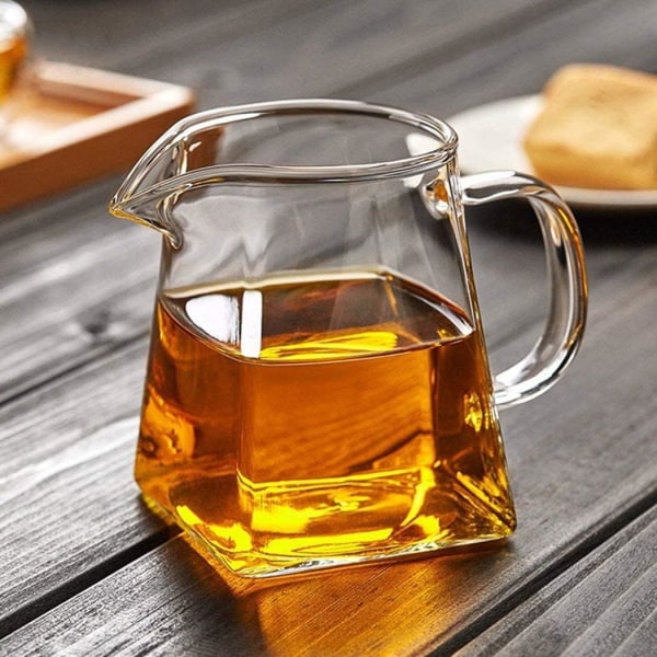Lasinen teekannu 350 ml:n teekannu yhdelle lämmönkestävällä ruostumattomasta teräksestä valmistettu infusori, täydellinen teelle ja kahville (350 ml)
