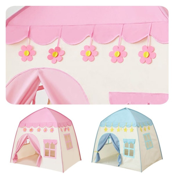 1,3M lasten teltta leikkihuone ROSA blue