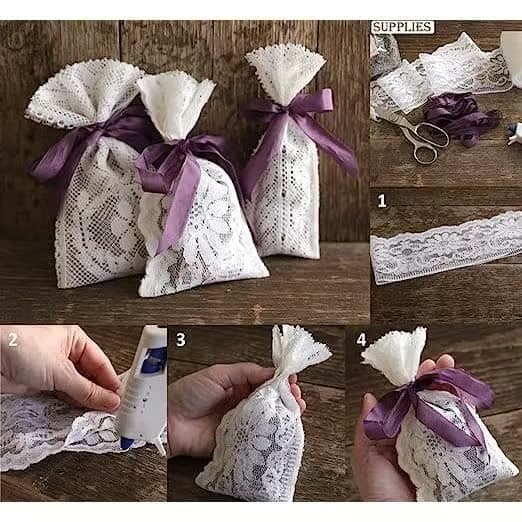 Vit spetsrulle, spetskant, retroband, pyssel, DIY, bröllopsdekoration, 15 m * 2 rullar