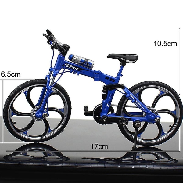 Minipolkupyörämallin lelulejeeringit, muoviset alamäkeen maastopyörälelut, lahjat pojille Folding Mountain Bike Blue