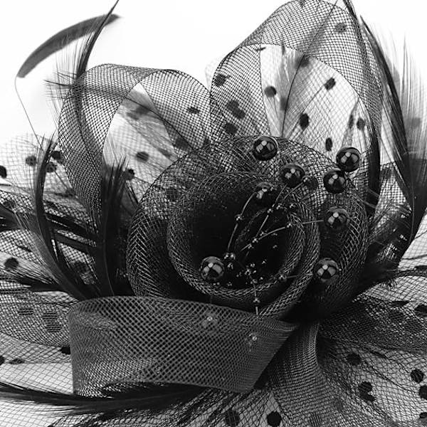 Hatt for kvinner Cocktail Tea Party Hodeplagg Blomst Mesh Bånd Fjær Hodebånd