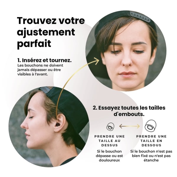 Ring stille støydempende ørepropper - Ultramyke gjenbrukbare øreklokker for søvn og lydfølsomhet - 2 par ørepropper