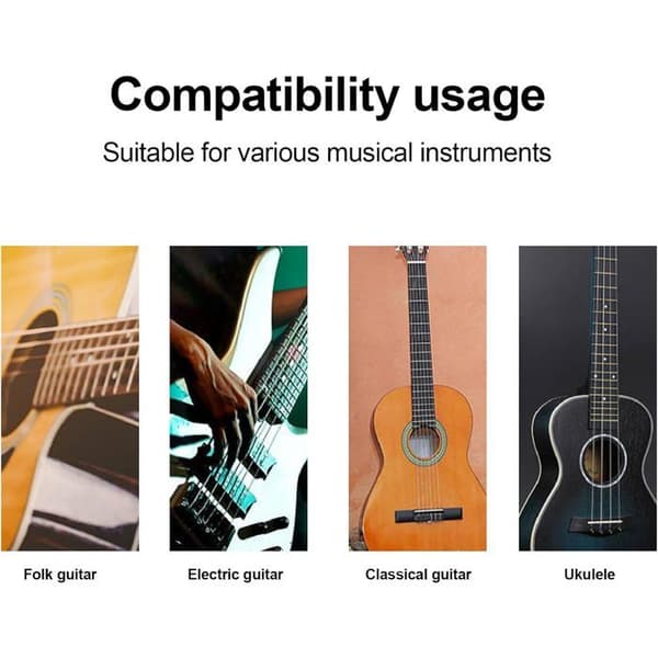 3-i-1 Zinklegering Guitar Capo med Plekterholder – Professionel Quick-Change Capo