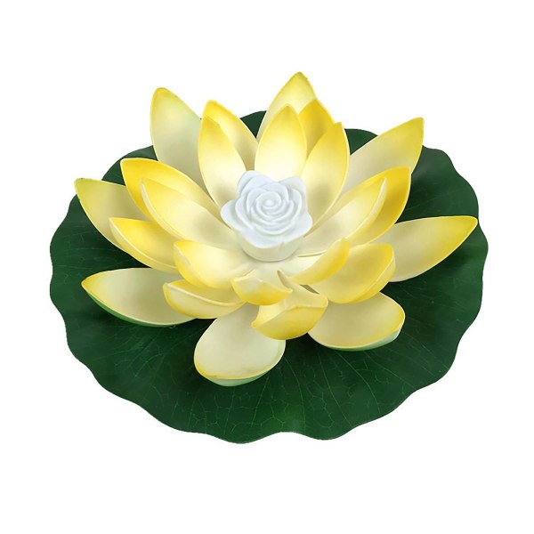 18/28cm Kunstig Lotusblomst LED Flytende Basseng Hage Dam Flytende Blomsterlampe Jikaix Green 28 cm