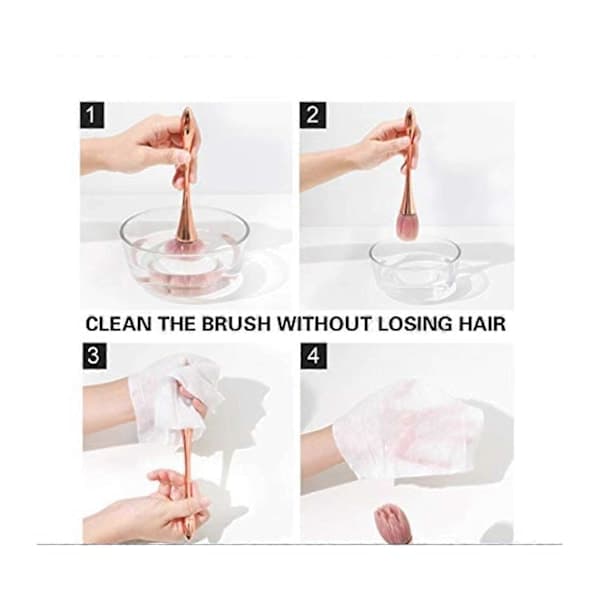 Neglestøvbørste Blød Hårbørste - Net Rød Børste - 10 make up