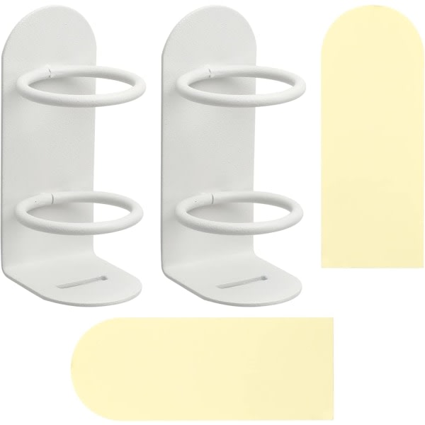 2-pack eltandborsthållare på väggen (vit)