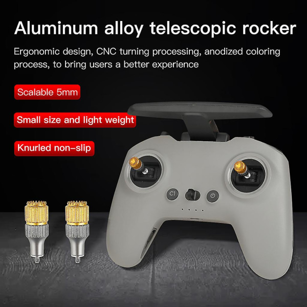 2 st Fjärrkontroll Joystick Rocker Drone Partextension Tillbehör För -dji Fpv Drone