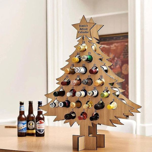 Julkalender Vinförvaring För Vuxna, Julgran Julkalender Vinförvaring, Julträ Vinförvaring