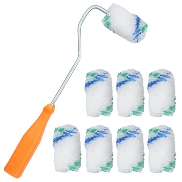 27 cm Målarroller, Målarset med 8 Ersättningsrollers, Väggpensel, Väggmålningsset, Takmålarroller