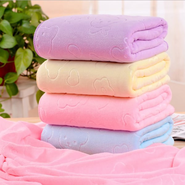 Badehåndklæde absorberende hurtigtørrende super stort badehåndklæde blød t lysegul
