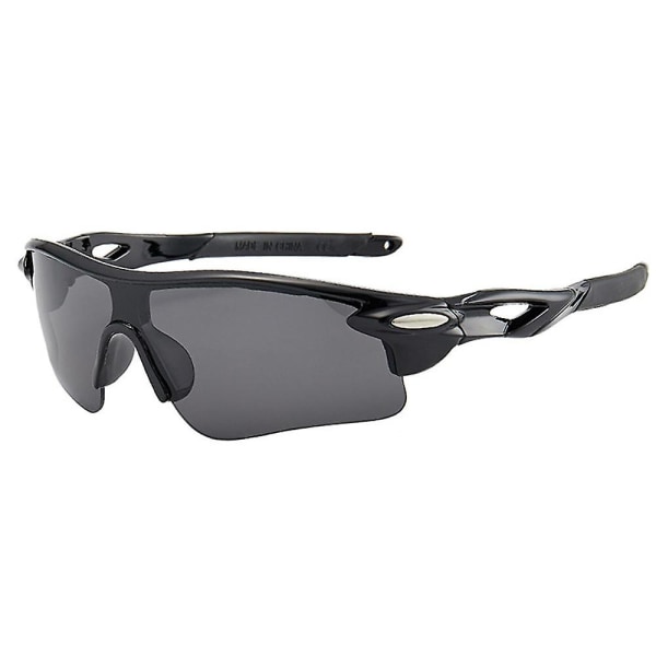 Polariserade sportsolglasögon för män kvinnor Cykling Löpning Körning Fiskeglasögon Black frame grey sheet