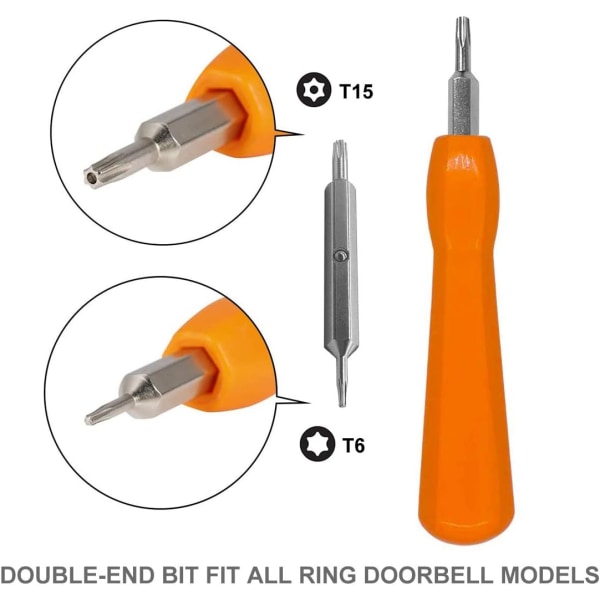 Skrutrekker for Ring Doorbell, Macbooks, Torx T6 & T15 Bits skrutrekker