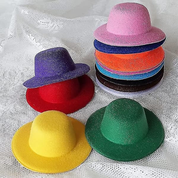 14 farver mini formelle hatte miniature hatte hat til diy håndværk hår tilbehør dekorere 2.7\"/7cm)