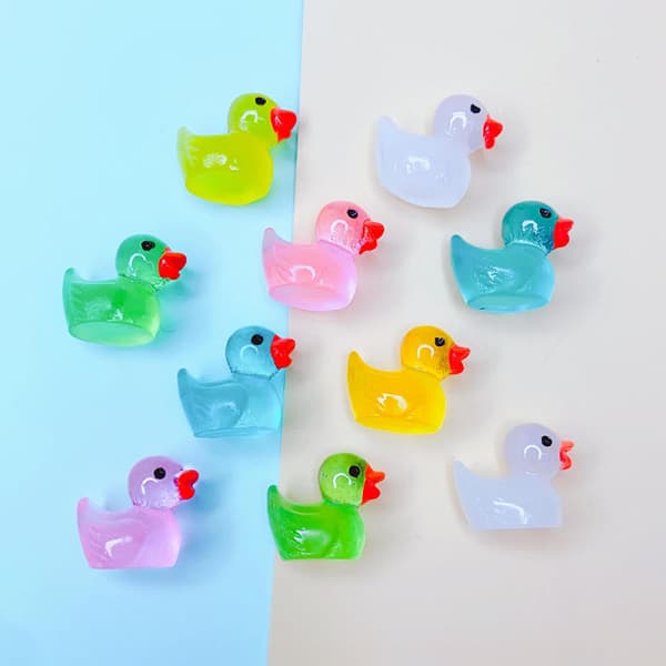10 st Luminous Mini Resin Anka Bil Instrumentpanel Leksaker Dockor Figurer