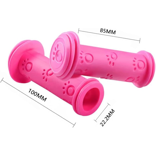 2 par sykkelstyrehåndtak Scooterhåndtak Sklisikre gummipaddesvampgrep for BMX/MTB/gutter og jenter barnescootere (rosa)