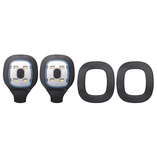2 stk. USB-oppladbart lys til LED-lue, utskiftbart hodelyktlokk DIY-hattelys for menn og kvinner