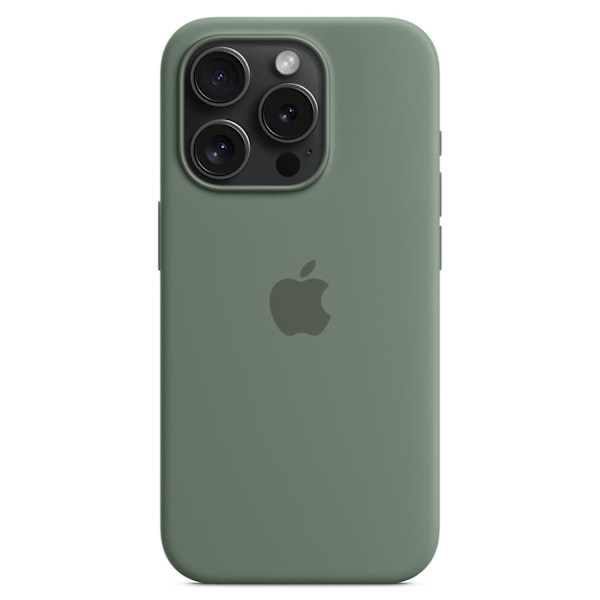 För iPhone 15 Pro Max Skal Silikon Magnetiskt Telefonskal Kompatibelt med MagSafe Green iPhone 15 Pro Max