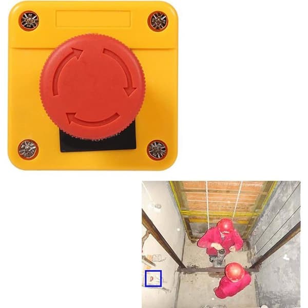 Nødstop, 1 NO + 1 NC 10A nødstopkontakt