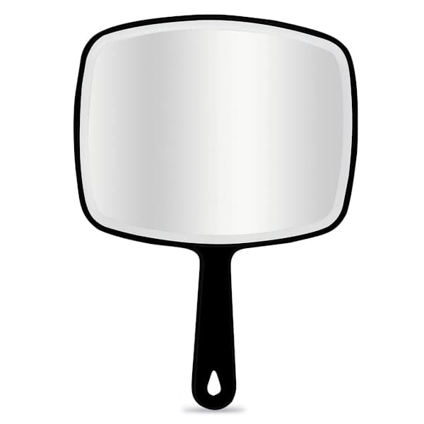 Stor Handspegel, Handspegel med Handtag, Salongsspegel för