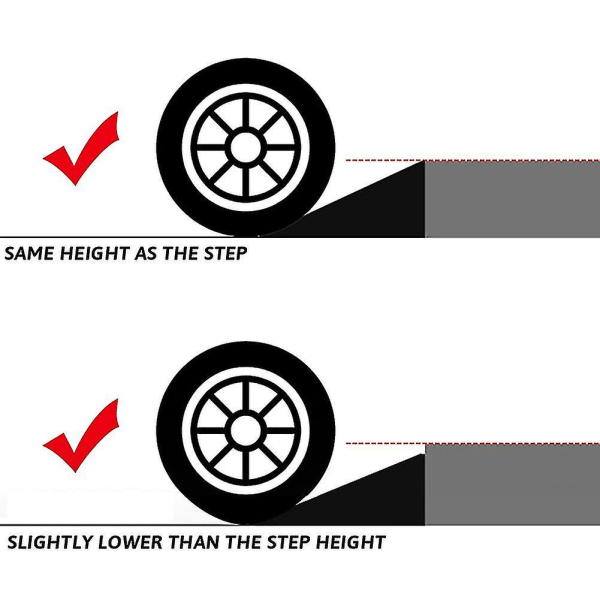 Bilklatring trekantet sklisikre multifunksjonelle kjøretøyramper Bærbar skjøtbar skråningspute for biler (hy)