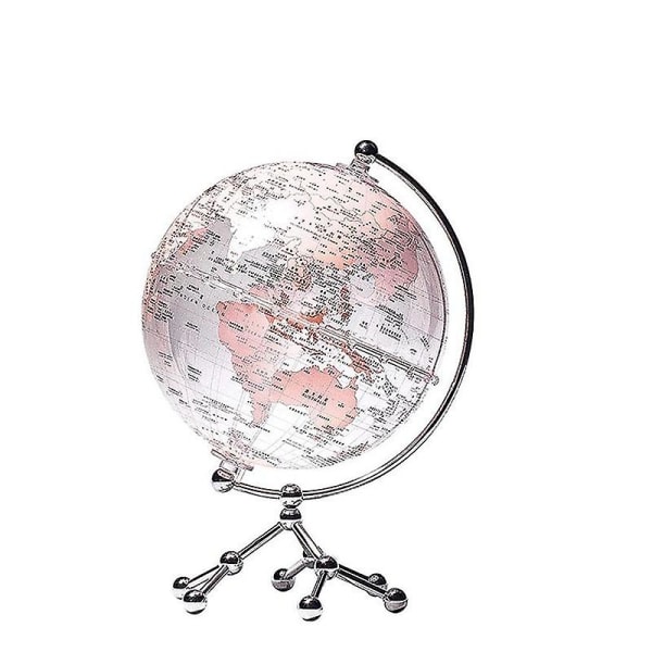 Läpinäkyvä maapallo, valaistu koristeellinen maailmanpallo