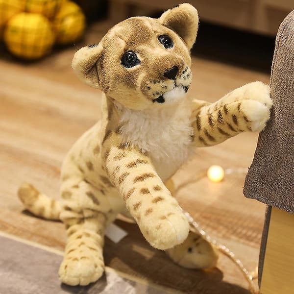 Simulerad Lejon Tiger Leopard Docka Lejonkungen Plysch Leksak Docka Kudde Barnens Present Small size 39cm Style-2