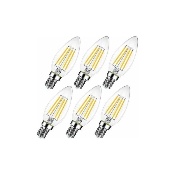 LED-pære, varmt hvid, dæmpbar, 600LM 6W erstatter 60 watt stearinlys LED-pære