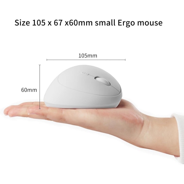 2,4G trådløs vertikal ergonomisk mus, optisk sporing nøyaktig posisjonering, trådløs datamaskinmus, trådløs USB-mus for bærbar datamaskin, stasjonær, P