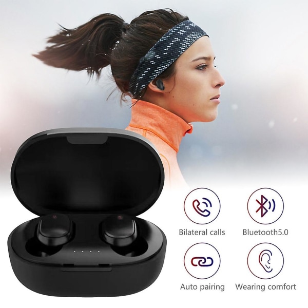 Tws Wireless Bluetooth In-ear 5.0 Mini Earbuds Pods til Iphone Samsung Uk black