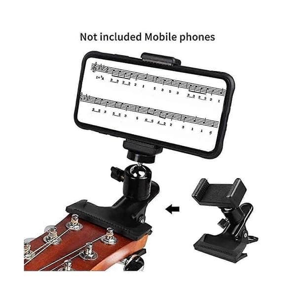 Gitarrmobiltelefonfäste Roterbart Notställ Live Video Mobiltelefonfäste Musikinstrument