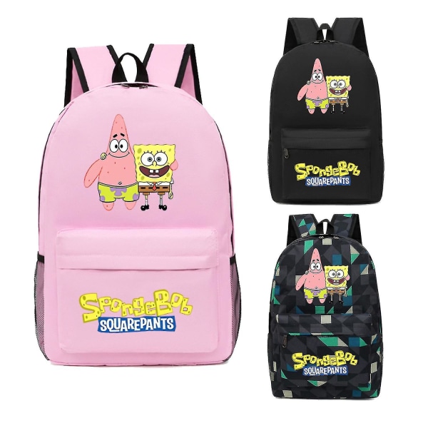 Spongebob Ny Ryggsekk Kawaii Tegneserie Mote Skoleveske Anime Bag Oxford Stoff Barnehagesekker Trendy Studentvesker Gaver-l D