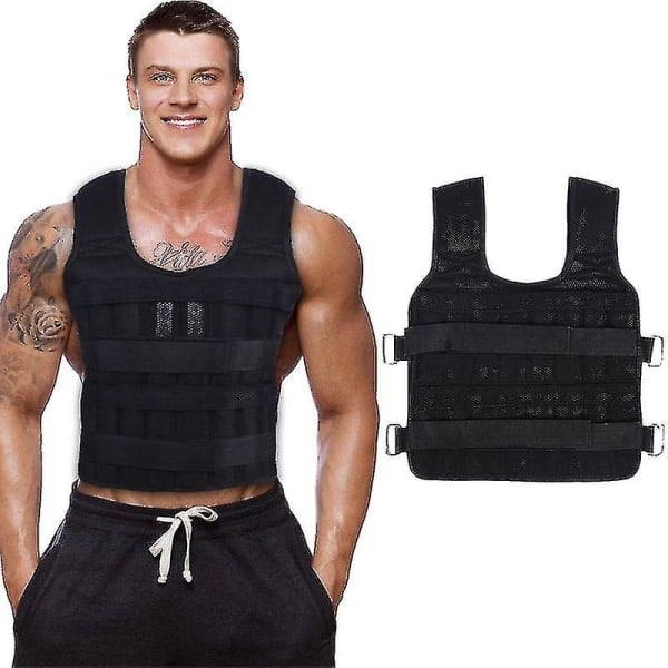 Adjustable weight vest 35 kg for boxing, running and strength training - Vest only