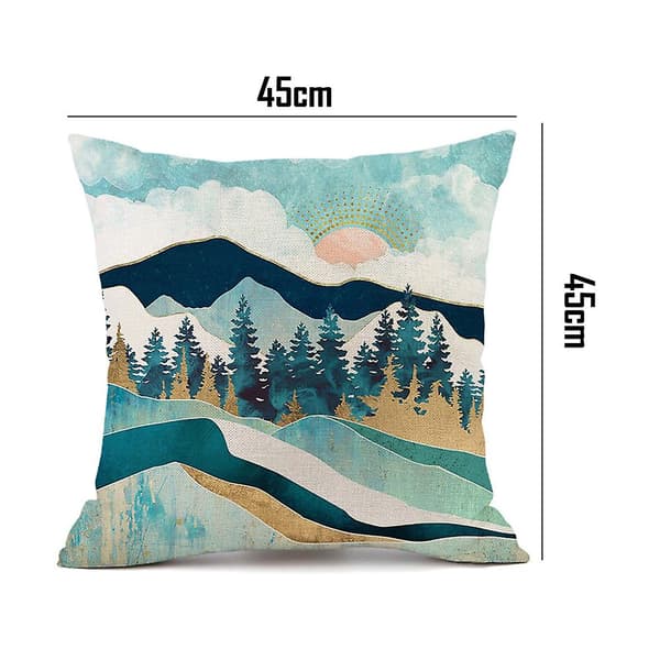 Landskapsmålning, sol och måne kuddfodral stil1 45*45cm 45*45cm style4