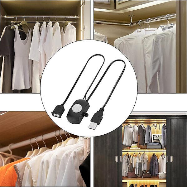 PIR bevegelsessensorbryter 5-24v Kropp Infrarød detektorbryter for LED-stripe lys Ft [dB} Hvit White