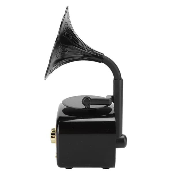 Mini Retro Bluetooth Smart Højttaler Bærbar Højttaler Musikafspiller til Stationær Computer Bærbar Sort