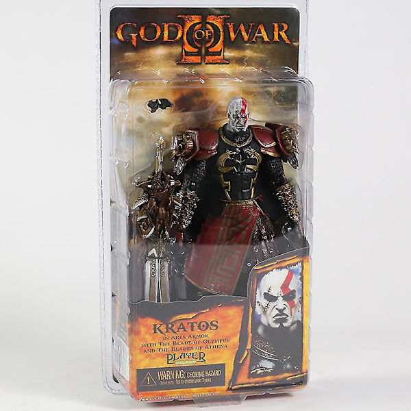 Neca God Of War Kratos PVC Actionfigur Samleobjekt Model Legetøj 3 Typer Flaming Blades
